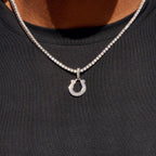 Indianapolis Colts Official NFL Micro Logo Pendant in White Gold