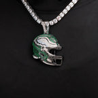 2025 Philadelphia Eagles Team Helmet Pendant - White Gold