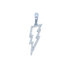 Moissanite Diamond Micro Lightning Bolt Pendant in Sterling Silver