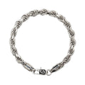 Rope Chain Bracelet in Sterling Silver - 6mm