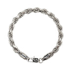 Rope Chain Bracelet in Sterling Silver - 6mm