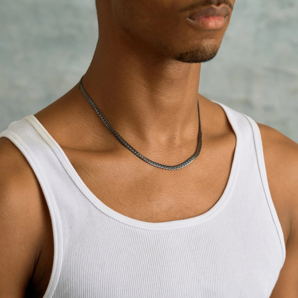 South Beach Cuban Chain in Black - 5mm