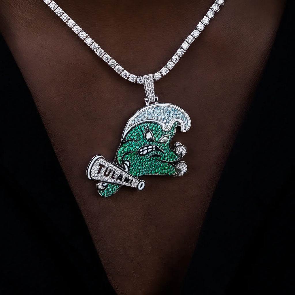 Tulane Green Wave Official NCAA Logo Pendant