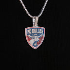 FC Dallas Official MLS Logo Pendant in White Gold