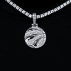 Toronto Raptors Official NBA Micro Logo Pendant in White Gold
