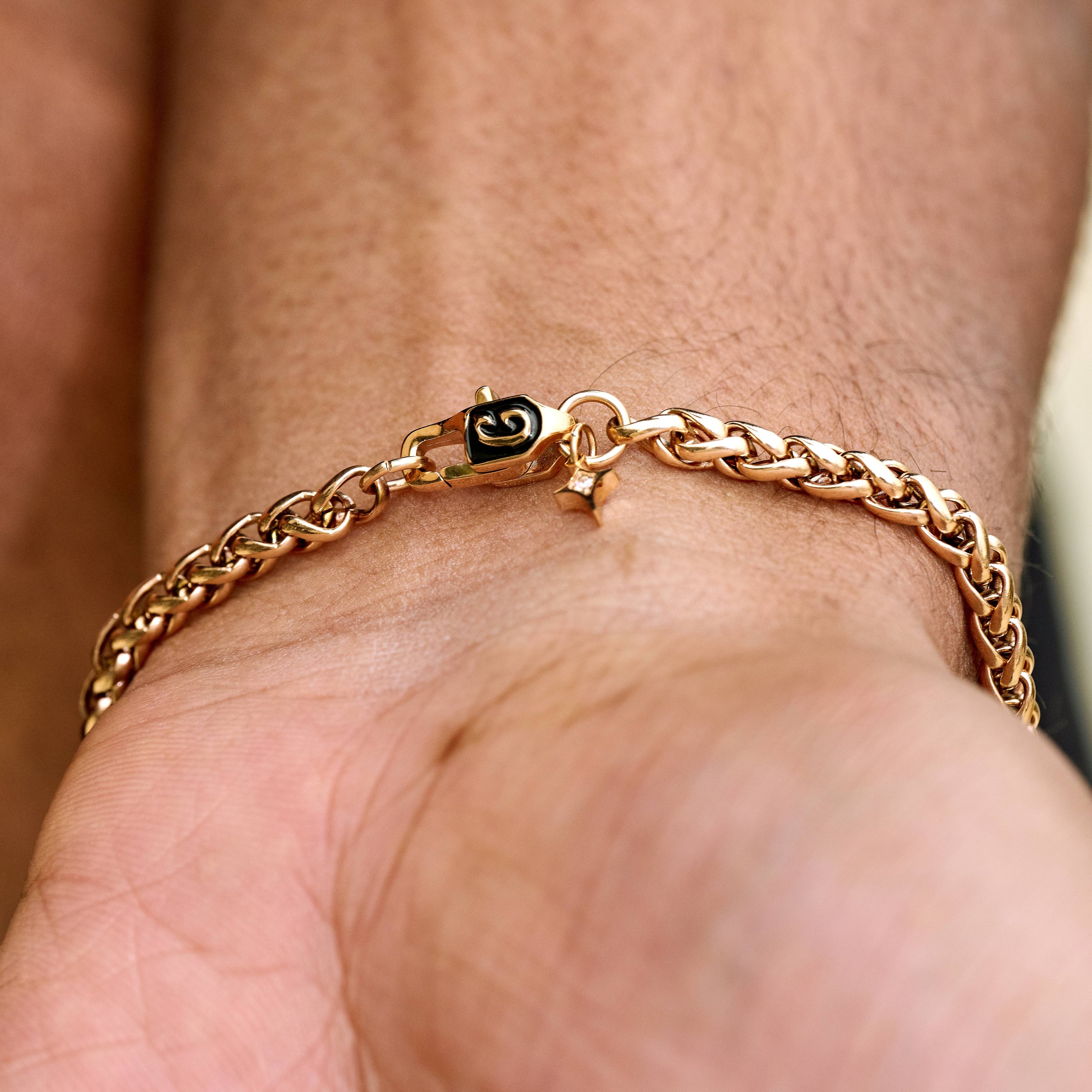 Palm Chain Bracelet in Rose Gold - 4mm