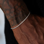 Rope Chain + Bracelet Bundle in White Gold- 2mm