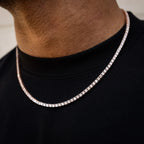 Diamond Tennis Chain in Rose Gold- 3mm
