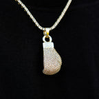 Iced Boxing Glove in Yellow Gold