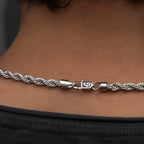 Rope Chain in Sterling Silver - 6mm