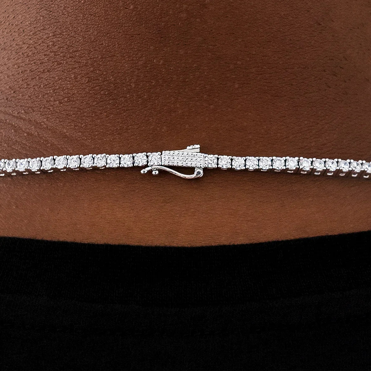Diamond Tennis Chain in White Gold- 3mm