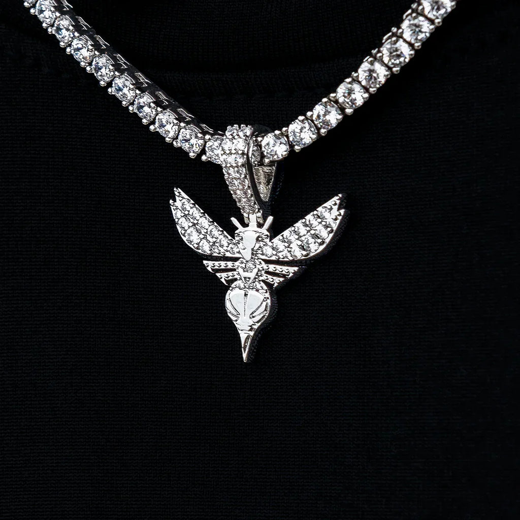 Charlotte Hornets Micro Pendant - White Gold