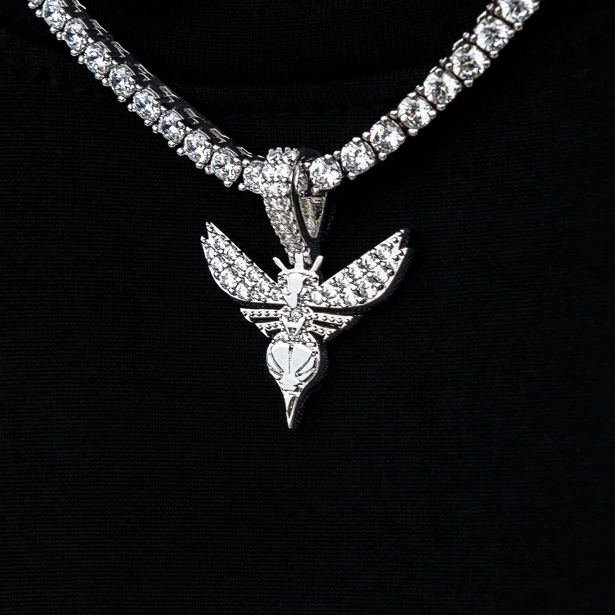 Charlotte Hornets Micro Pendant - White Gold
