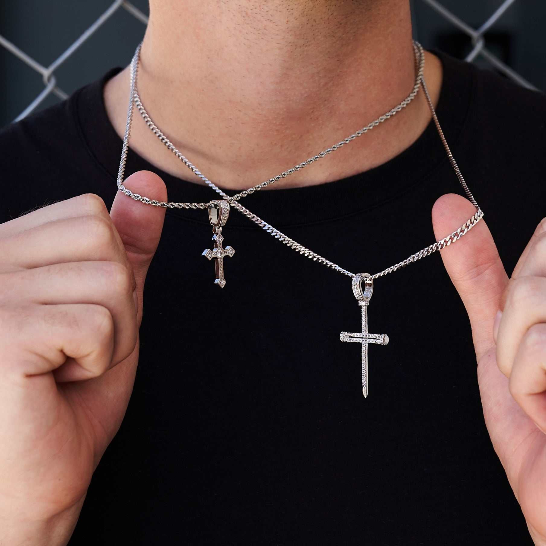 Choose 2 Chains + 2 Pendants - White Gold