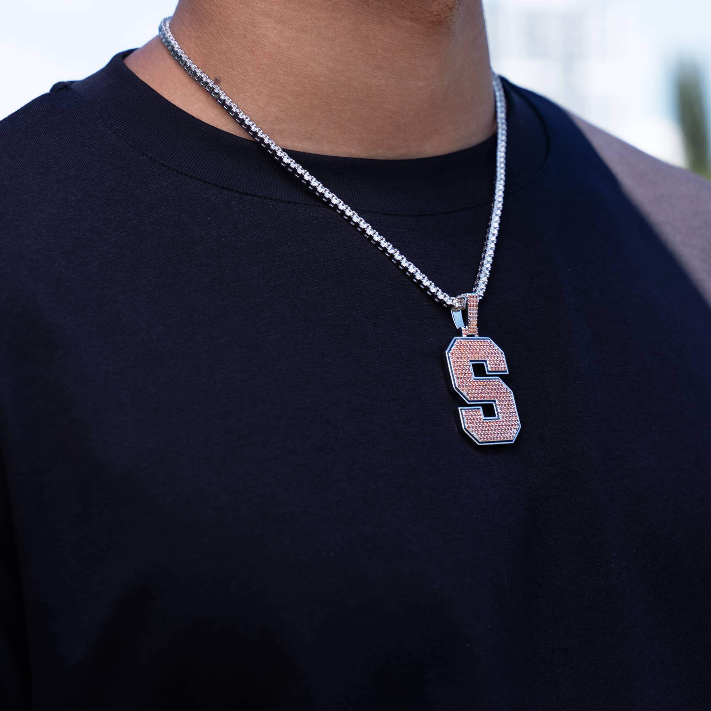 Syracuse University Official NCAA Logo Pendant in White Gold