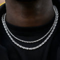 3mm + 5mm Diamond Mixed Oval Cut Tennis Chain Bundle
