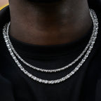 3mm + 5mm Diamond Mixed Oval Cut Tennis Chain Bundle