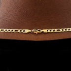 Figaro Chain in Yellow Gold - 4mm