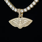 New Orleans Pelicans Official NBA Micro Logo Pendant in Yellow Gold