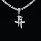 Houston Rockets Official NBA Micro Logo Pendant in White Gold