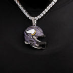 2025 Minnesota Vikings Team Helmet Pendant - White Gold