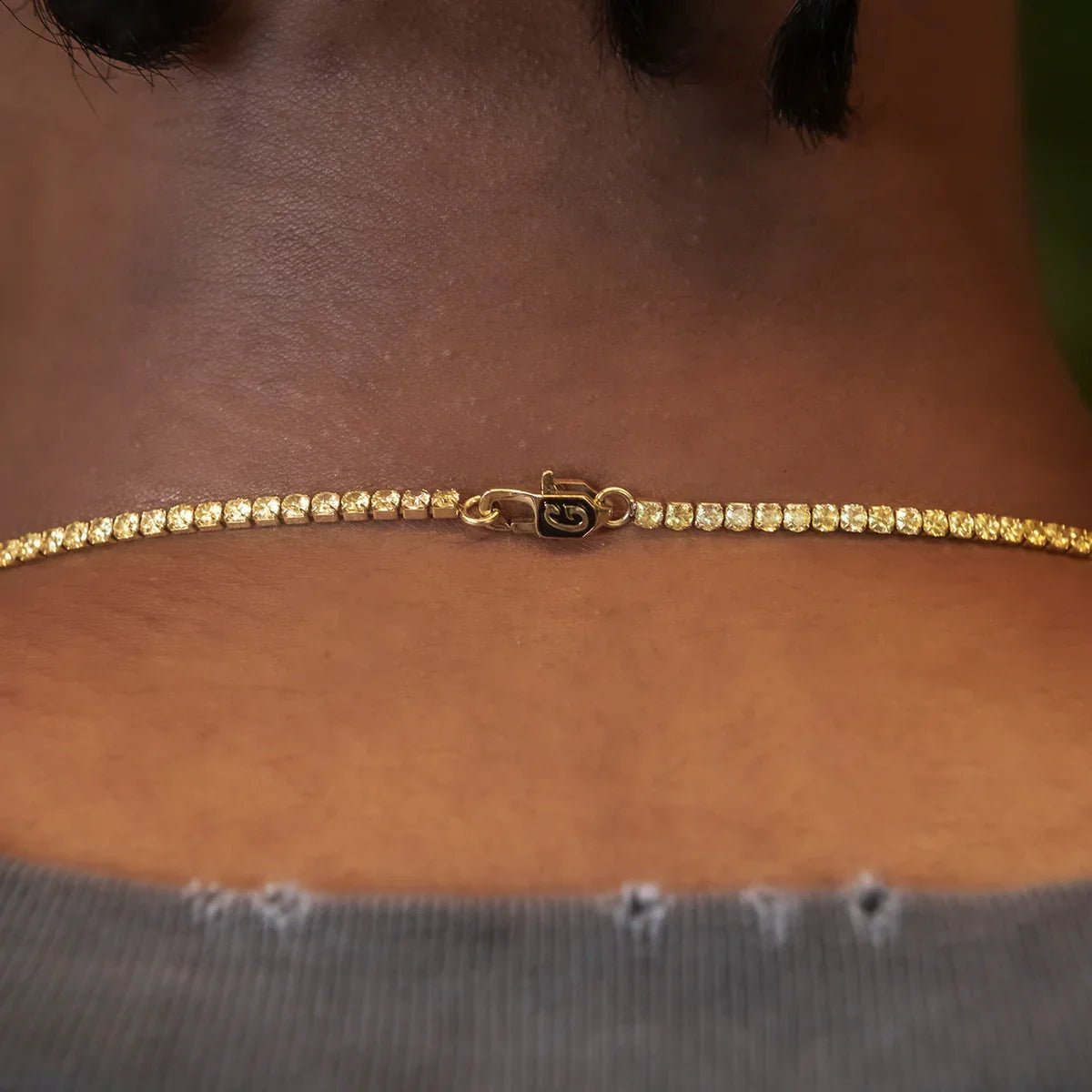 Canary Micro Tennis Chain + Bracelet Bundle in Yellow Gold
