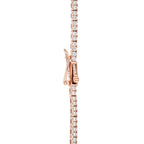 Men's Moissanite Diamond Tennis Chain in Rose Gold Vermeil - 2mm