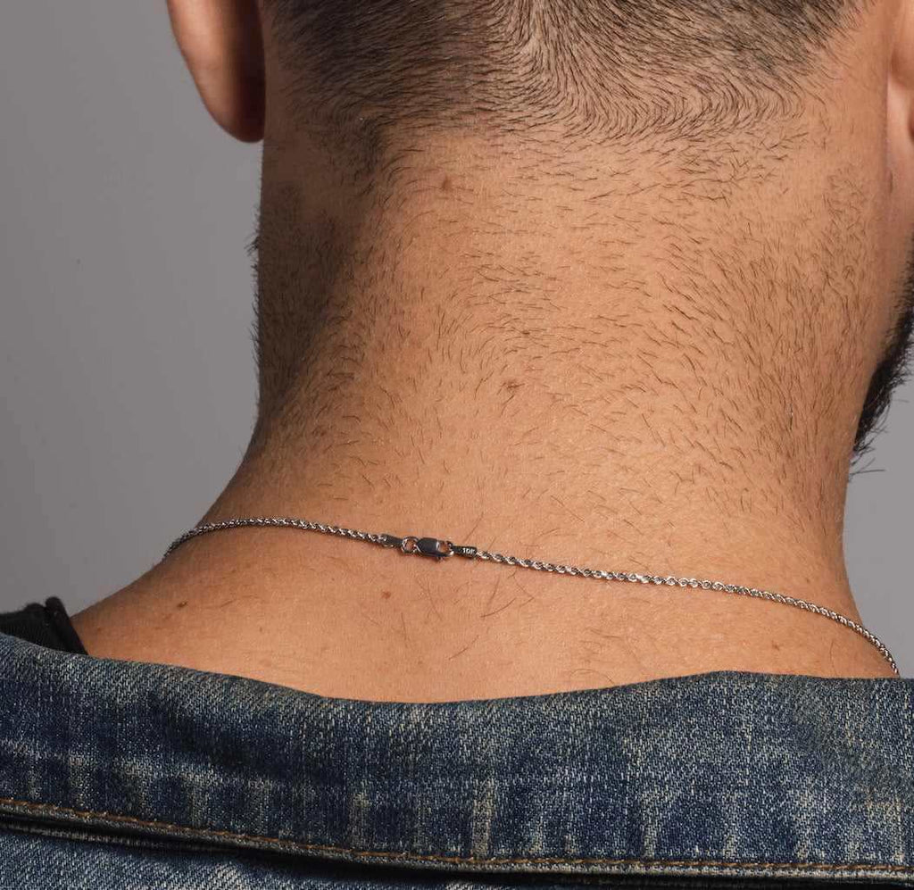Solid White Gold Rope Chain (1.5mm)