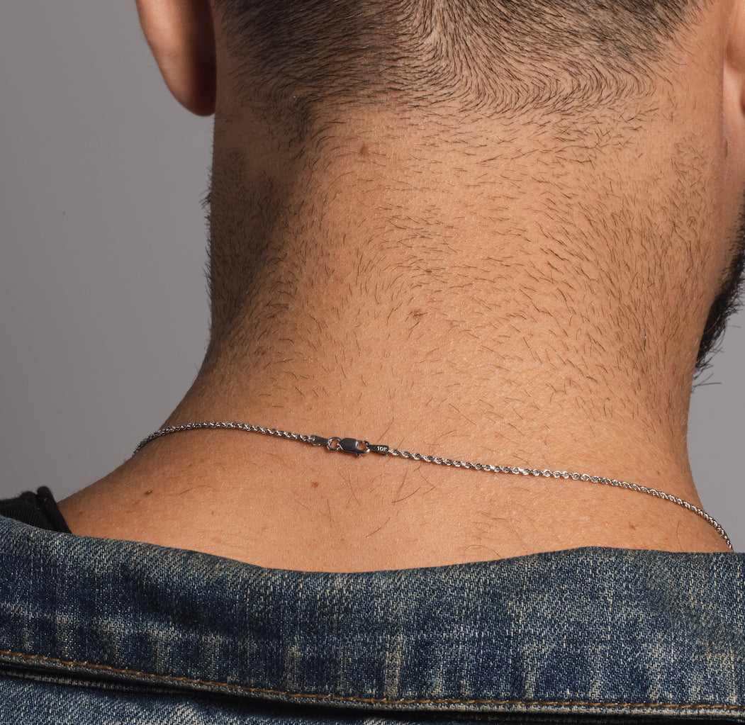 Solid White Gold Rope Chain (1.5mm)