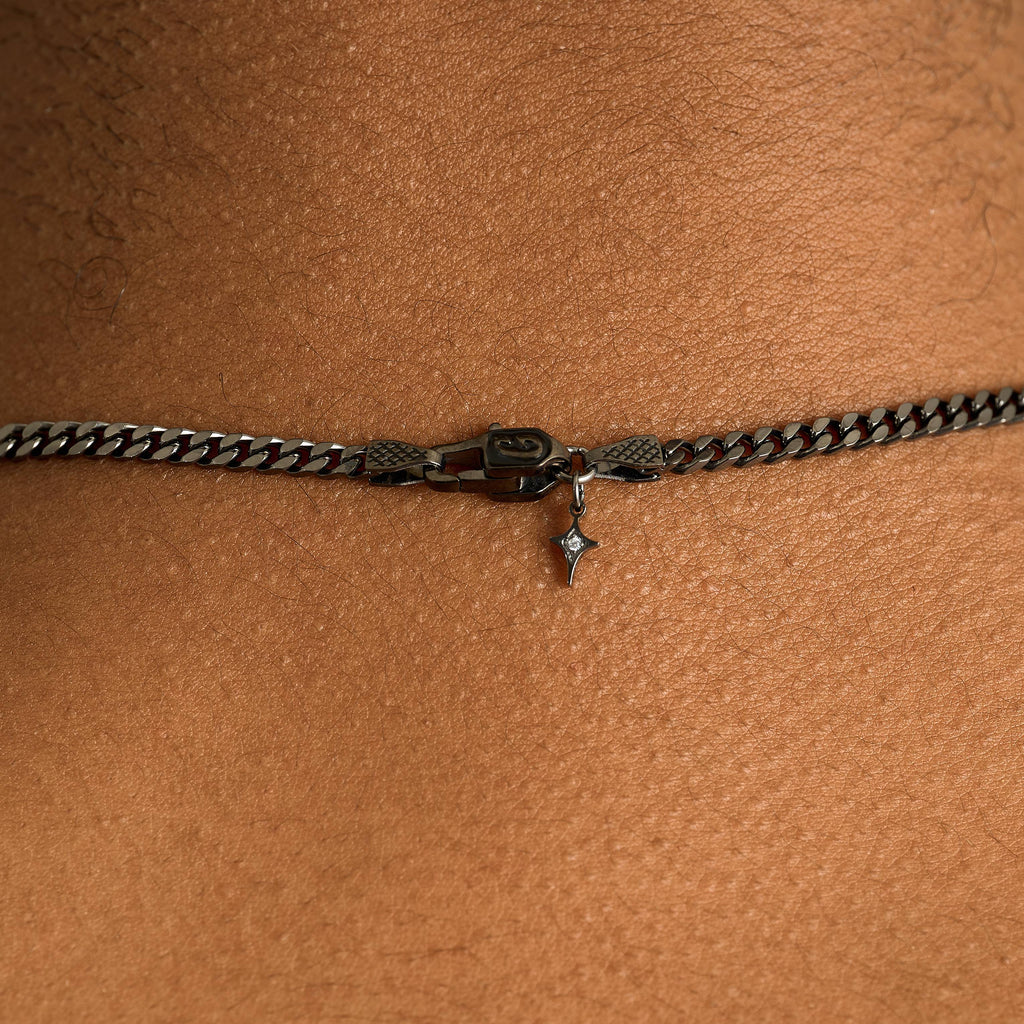 Micro Cuban Chain in Black - 3mm