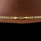 Figaro Chain in Yellow Gold - 4mm