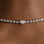 New York Yankees Official MLB Lariat in White Gold