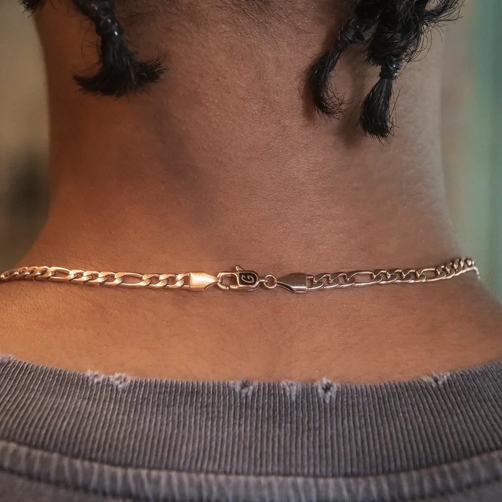 Figaro Chain in Rose Gold- 4mm