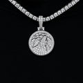 Minnesota Timberwolves Official NBA Micro Logo Pendant in White Gold