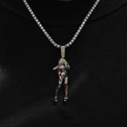 Harley Quinn Body Official DC Comics Pendant in White Gold