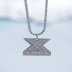 X Games Iced Pendant in White Gold