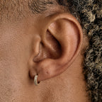 Double Row Hoop Earrings in Yellow Gold