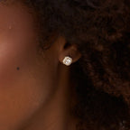 Micro Clustered Moissanite Earrings in Yellow Gold Vermeil