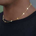 GLD Star Adjustable Chain Necklace in Yellow Gold