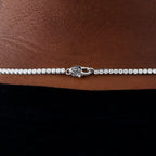 Micro Tennis Chain in White Gold
