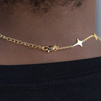 GLD Star Adjustable Chain Necklace in Yellow Gold