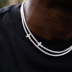 3MM Diamond Cross Tennis Chain