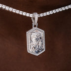 Icon Jesus Pendant in White Gold