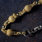 GLD X Bloody Osiris Dual Finish Ball Chain in White and Yellow Gold