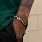 Miami Cuban Chain + Bracelet Bundle in White Gold- 8mm