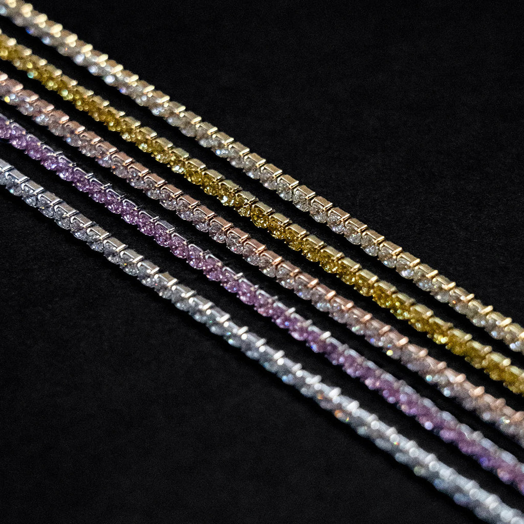 Micro Tennis Chain in Yellow Gold