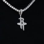 Houston Rockets Official NBA Micro Logo Pendant in White Gold