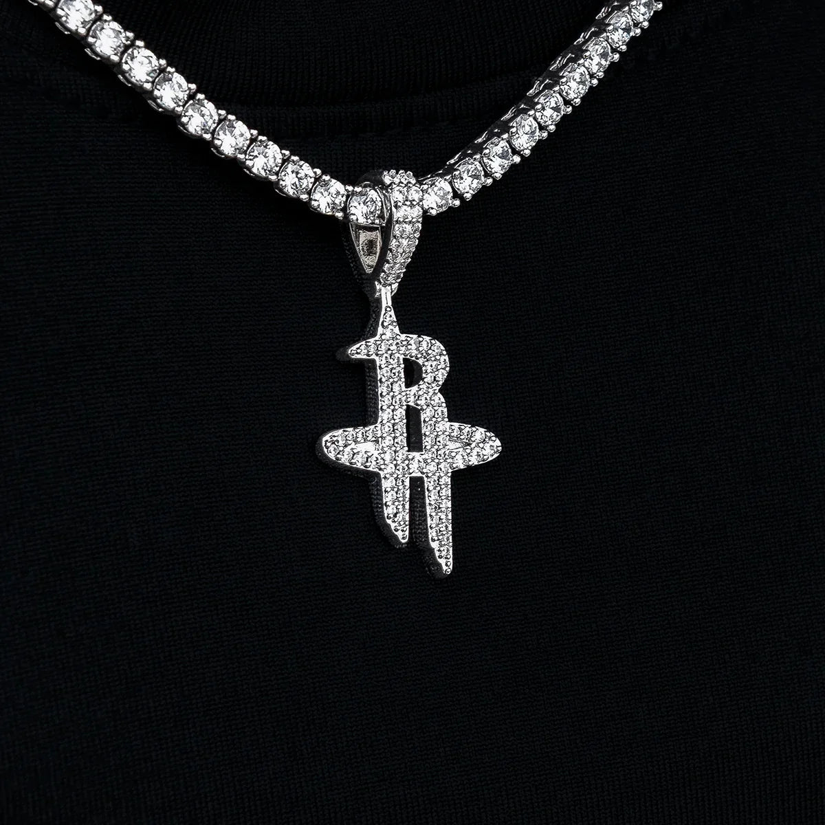 Houston Rockets Official NBA Micro Logo Pendant in White Gold