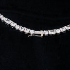 Multi Diamond Lariat Chain in White Gold