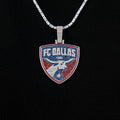 FC Dallas Official MLS Logo Pendant in White Gold